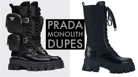 prada boots dupes|prada monolith boot dupe.